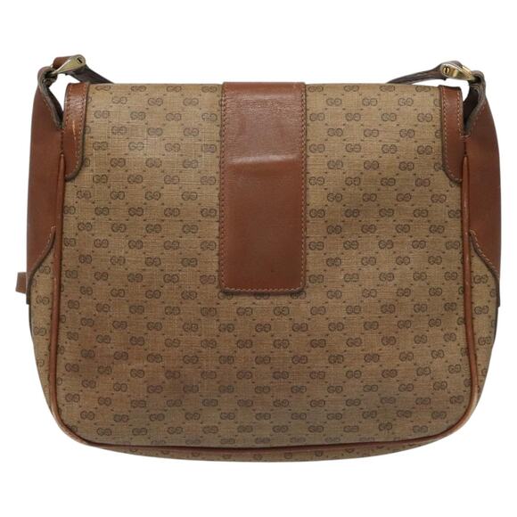 GUCCI Micro GG Canvas Shoulder Bag Pvc Beige - Picture 3 of 16